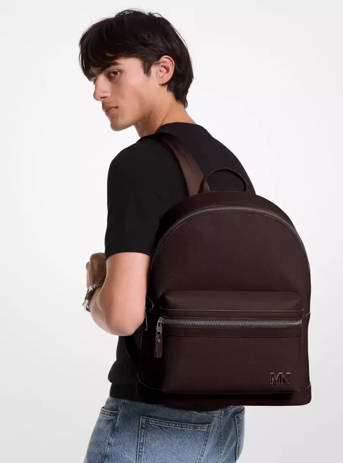 Edison Rucksack aus kratzfestem, genarbtem Leder