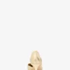 Elyse Kitten Pumps aus geknacktem Metallic-Leder