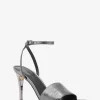 Elyse Sandale aus geknacktem Metallic-Leder Elyse Sandale aus geknacktem Metallic-Leder