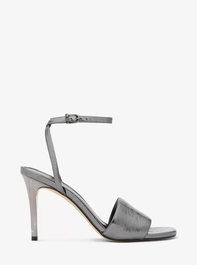 Elyse Sandale aus geknacktem Metallic-Leder Elyse Sandale aus geknacktem Metallic-Leder