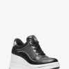 Emmy Signature Logo und Leder-Keilsohlen-Sneaker