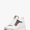 Emmy Signature Logo und Leder-Keilsohlen-Sneaker