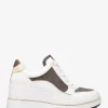 Emmy Signature Logo und Leder-Keilsohlen-Sneaker