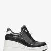 Emmy Signature Logo und Leder-Keilsohlen-Sneaker