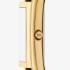 Essex Goldfarbene und mit Krokodilprägung versehene Lederuhr