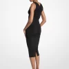 Gerafftes Midikleid aus mattem Stretch-Jersey Gerafftes Midikleid aus mattem Stretch-Jersey