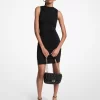 Gerafftes Stretch-Minikleid aus mattem Jersey