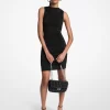 Gerafftes Stretch-Minikleid aus mattem Jersey