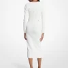Geripptes Midikleid aus Stretch-Viskose Geripptes Midikleid aus Stretch-Viskose