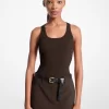 Geripptes Tanktop mit Rundhalsausschnitt