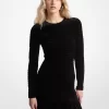 Gerüschtes Stretch-Samtkleid Gerüschtes Stretch-Samtkleid