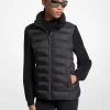 Gesteppte Jacke aus Nylon und Strick Gesteppte Jacke aus Nylon und Strick