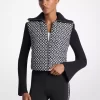 Gesteppte Strickjacke mit Grafiklogo