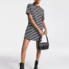 Gestreiftes Baumwoll-T-Shirt-Kleid