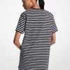 Gestreiftes Baumwoll-T-Shirt-Kleid