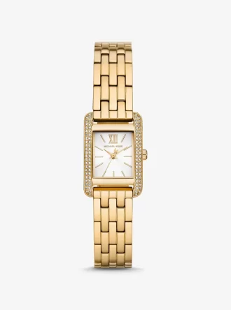 Goldfarbene Mini-Monroe-Pavé-Armbanduhr