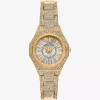 Goldfarbene Mini-Raquel-Pavé-Armbanduhr