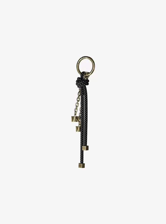 Goldfarbener und gesprenkelter Kordel-Taschenanhänger Goldfarbener und gesprenkelter Kordel-Taschenanhänger