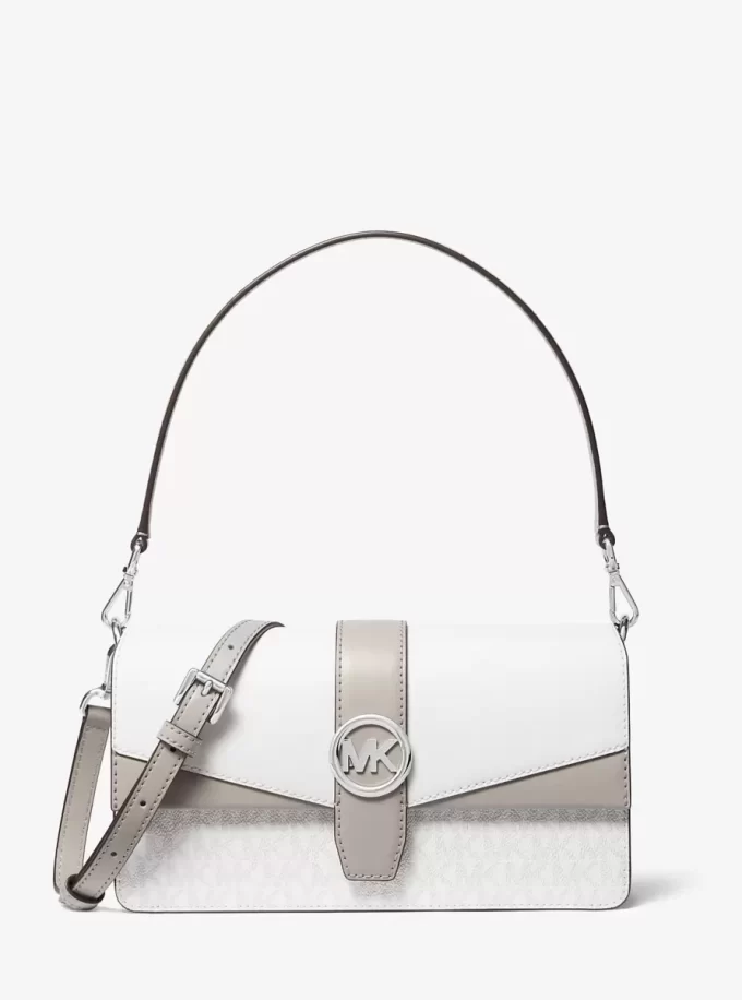 Greenwich Medium Signature Logo Convertible Shoulder Bag Greenwich Medium Signature Logo Convertible Shoulder Bag