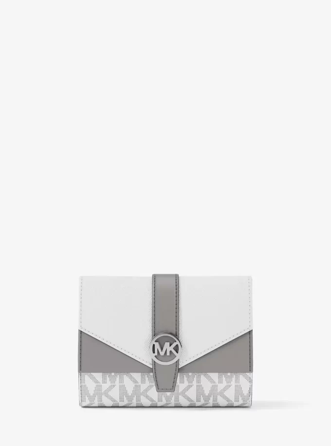 Greenwich Medium Signature Logo Trifold Wallet Greenwich Medium Signature Logo Trifold Wallet
