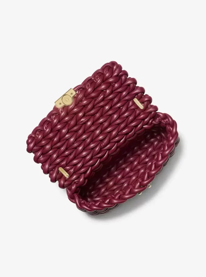 Große handgeflochtene Schultertasche Tribeca