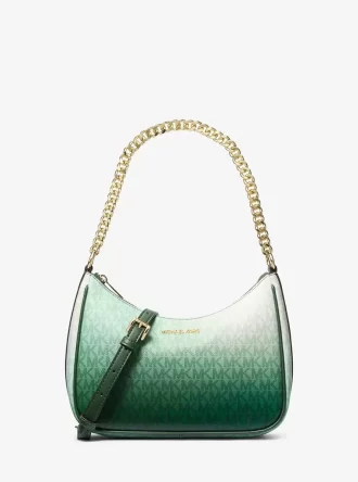 Große Jet Set Pochette mit Ombré-Signatur-Logo