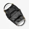 Große Lillie Schultertasche aus genarbtem Leder