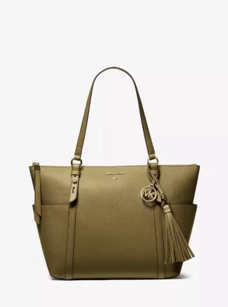 Große Sullivan Tragetasche aus Saffiano-Leder mit Reißverschluss