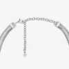 Halskette aus edelmetallplattiertem Messing in Schlangenform