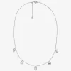 Halskette aus Sterlingsilber mit Pavé-Fassung und verschiedenen Anhängern, verziert mit Edelmetall-plattiertem Sterlingsilber Halskette aus Sterlingsilber mit Pavé-Fassung und verschiedenen Anhängern, verziert mit Edelmetall-plattiertem Sterlingsilber