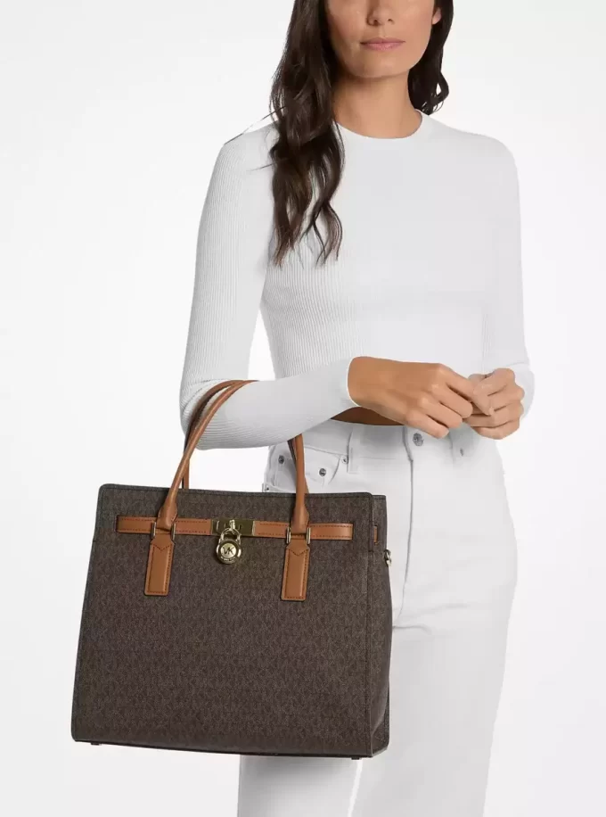 Hamilton Moderne Große Handtasche mit charakteristischem Logo Hamilton Moderne Große Handtasche mit charakteristischem Logo