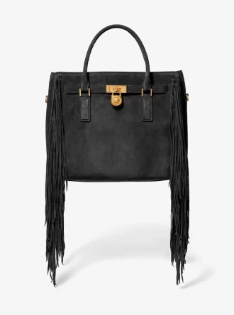 Hamilton Moderne Große Wildledertasche mit Fransen Hamilton Moderne Große Wildledertasche mit Fransen