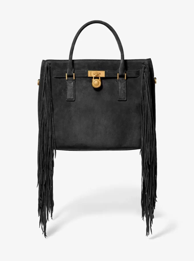 Hamilton Moderne Große Wildledertasche mit Fransen