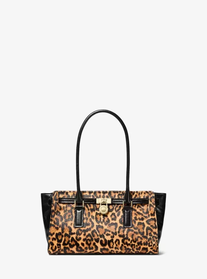 Hamilton Moderne kleine Handtasche aus Kalbsfell mit Leopardenmuster Hamilton Moderne kleine Handtasche aus Kalbsfell mit Leopardenmuster