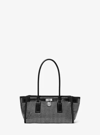 Hamilton Moderne kleine, mit Nieten besetzte Wildledertasche