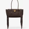 Hamilton Moderne kleine Wildledertasche mit Fransen