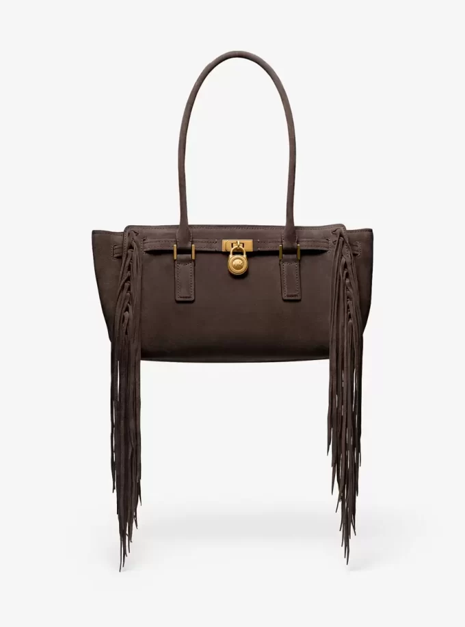 Hamilton Moderne kleine Wildledertasche mit Fransen