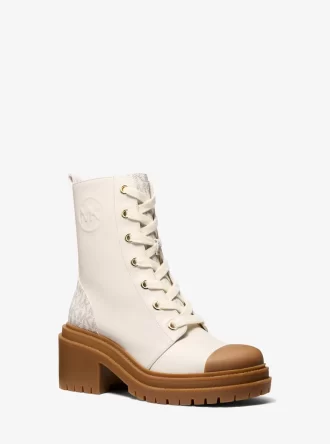 Hanley Lederstiefel mit Logo-Verzierung