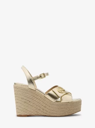 Hannah Keilsandalen aus Metallic-Nylonmischung
