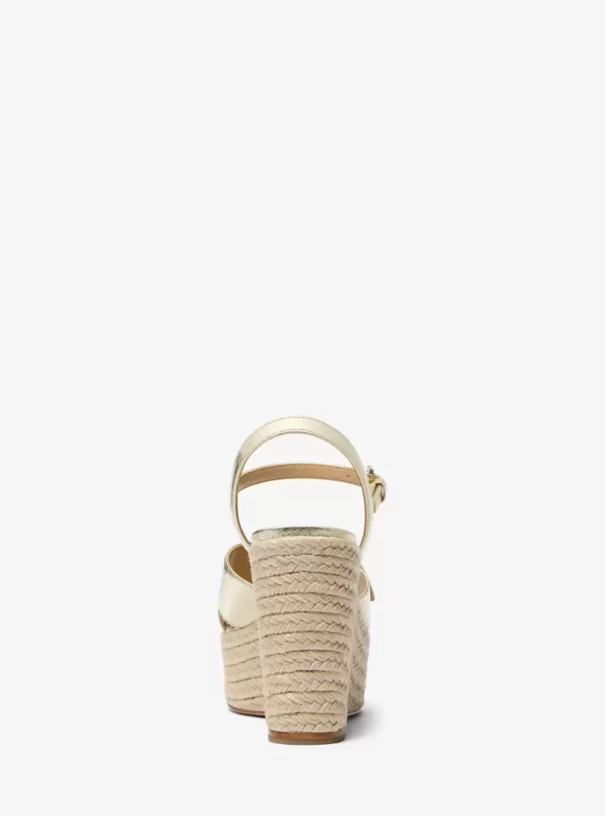 Hannah Keilsandalen aus Metallic-Nylonmischung Hannah Keilsandalen aus Metallic-Nylonmischung