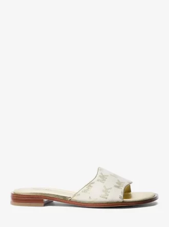 Hannah Metallic Logo Jacquard Slide Sandale