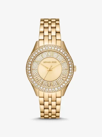 Harlowe Pavé Goldfarbene Uhr
