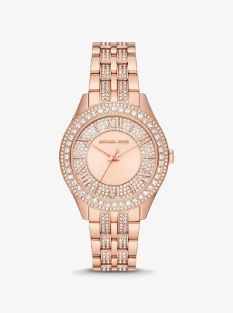 Harlowe Pavé Roségoldfarbene Uhr