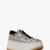 Hayes Plateau-Sneaker aus Leder mit Schlangenprägung