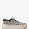 Hayes Plateau-Sneaker aus Leder mit Schlangenprägung