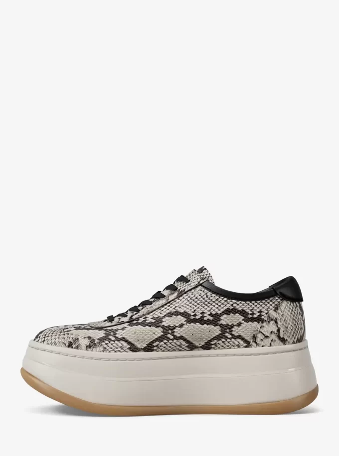 Hayes Plateau-Sneaker aus Leder mit Schlangenprägung