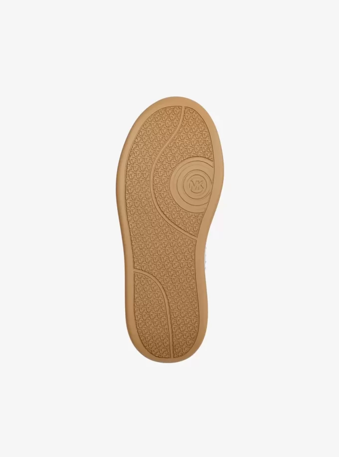 Hayes Plateau-Sneaker aus verziertem Metallic-Leder