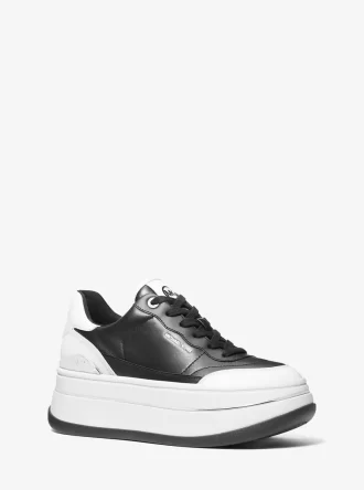 Hayes Zweifarbiger Plateau-Sneaker aus Leder