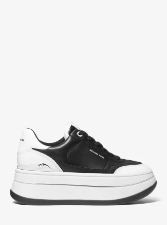 Hayes Zweifarbiger Plateau-Sneaker aus Leder