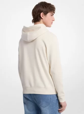 Hoodie aus Baumwollmischgewebe mit geprägtem Logo